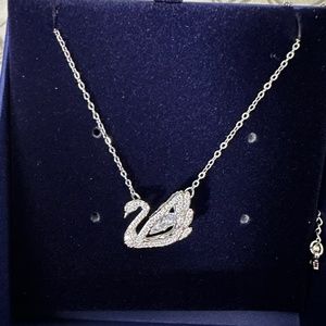 Authentic Swarosvki dancing swan necklace